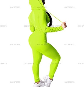Survêtement de printemps pour femme – Idéal pour le jogging, la gym, le yoga – Coupe régulière, polyester/coton, extensible dans quatre directions, respirant, taille élastique, personnalisable - Product Image 4