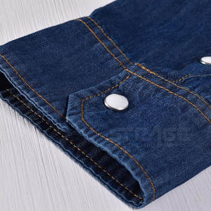 Chemise en jean pour homme de qualité supérieure, au style intemporel, en tissu 100% coton respirant, confort décontracté de haute qualité, écologique - Product Image 4