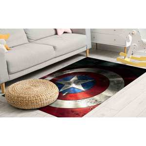 Alfombra Estampada de Capitán América de Marvel, Alfombra de Terciopelo Moderna y Antideslizante para Habitación Infantil, Regalo - Product Image 4