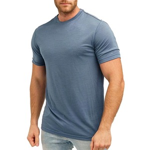 T-shirts à manches courtes personnalisés pour hommes 100% T-shirt respirant en coton biologique pour hommes T-shirts élégants en gros unis - Product Image 6