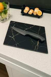 Planche à découper en marbre multifonctionnelle, adaptée à la découpe, au service, à l'exposition et à la présentation des aliments - Product Image 2