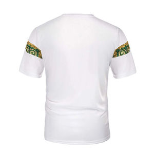 Ensemble t-shirt et short pour hommes, couleur unie, logo personnalisé Nouveau produit Ensemble chemise et court en coton avec logo personnalisé, chemises deux pièces pour hommes - Product Image 5