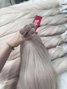 Grandes soldes Cheveux Slaves Couleur blonde Grand stock Extensions de cheveux humains vietnamiens Qualité supérieure - Product Image 4