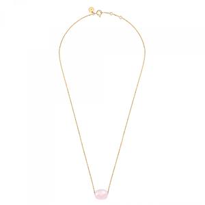 พีช CHALCEDONY ออกแบบรูปไข่สีพีชพลอย925สร้อยคอเงินสเตอร์ลิง - Product Image 3