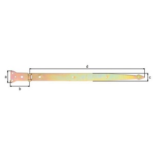ตะขอแขวนติดผนัง L600x101 มม. B63x45 มม. S3.75 มม. เหล็กทนสนิม - Product Image 3