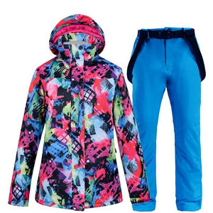 Ensemble de veste et de pantalon de ski unisexe, imperméable, coupe-vent, imprimé, pour homme, séchage rapide, écologique, personnalisable - Product Image 2