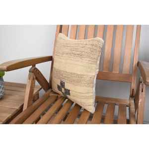 พรมขนแกะสไตล์วินเทจ14x14นิ้วพรมทอลายชนบทสีเบจ - Product Image 3