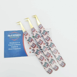 Juego de pinzas para pestañas personalizables, Nano Grip, ángulos de 45/60/90 grados, fibra de acero de varios volúmenes, revestimiento de Papel Sostenible grabado - Product Image 1