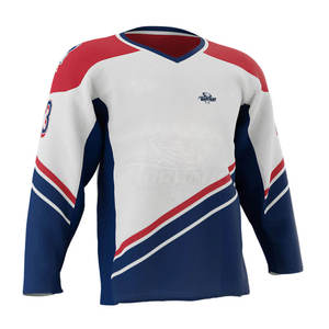 Maillot de hockey sur glace à manches longues de haute qualité, de style différent avec nom d'équipe personnalisé, meilleur matériau compatible OEM - Product Image 1