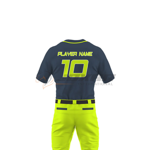 ชุดเสื้อเจอร์ซีย์และกางเกงเบสบอลแบบระเหิดประกอบด้วยชื่อและหมายเลขที่กำหนดเองน้ำหนักเบาตาข่ายระบายอากาศได้ดีเหมาะสำหรับฝึกซ้อม - Product Image 3