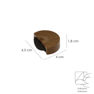 Fermaporta Adesivo Silenzioso, Colore Legno - Product Image 2