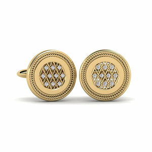 Luxury High-Class Formal Accessory 10K <b>Gold</b> Moissanite Diamond <b>Cufflinks</b> Sparkling Clarity with Precision Craftsmanship Gift - Product Image 6