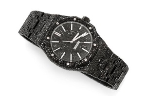 Totalmente negro Color de alta calidad Diamantes Iced Out Party Wear Hip Hop Moda Nuevo diseño Reloj de pulsera para hombres - Product Image 3