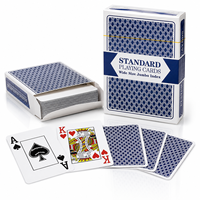 Cartes à jouer en plastique personnalisées de haute qualité 260-350 g/m² avec logo personnalisé, durables, écologiques et imprimées pour le poker et le divertissement