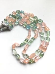 ลูกปัดมอร์แกไนต์ธรรมชาติทรงกลมเรียบ สำหรับทำเครื่องประดับอัญมณี สร้อยคอ - Product Image 6