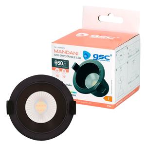 Mandani 7W 90mm anneau lumineux LED rond encastré, anti-éblouissement, noir (GSC 200400015) - Product Image 2