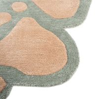 Moderner Eleganter Abstrakter Woll-/Seidenteppich, Handgefertigt, Waschbar, Weicher Handgetufteter Haustierfreundlicher Wandteppich für Schlafzimmer und Wohnzimmer