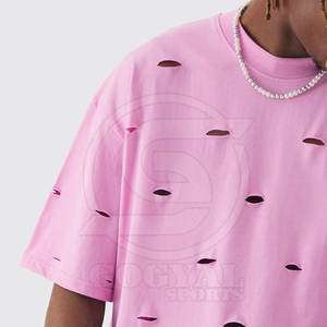 T-shirts pour hommes de haute qualité en coton, en vrac, avec étiquette privée, effet délavé - Product Image 5