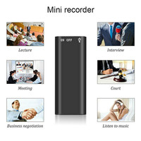 Enregistreur vocal professionnel 8 Go Mini dictaphone audio numérique + lecteur MP3 + clé USB Enregistreur vocal