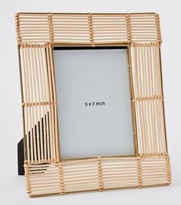 Best Selling Handmade Wood Rattan <b>Photo</b> <b>Frame</b> with Custom Logo <b>Digital</b> Printing 1 Color for Home Decoration - Product Image 3