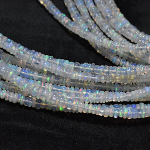 Cuentas Redondas Facetadas de Ópalo Etíope, Calidad AAA, Cuentas Redondas de Ópalo de 4 mm, Hilo de Cuentas de 16 Pulgadas para la Fabricación de Joyas - Product Image 4