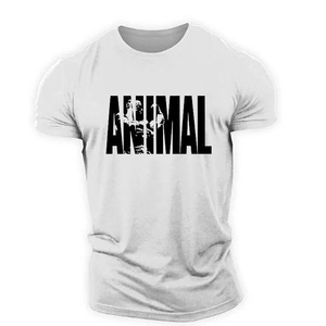 เสื้อยืดสตรีทแวร์สำหรับผู้ชาย เสื้อยืดออกกำลังกายแขนสั้นคุณภาพสูง เสื้อผ้าขายส่งสำหรับเพาะกาย ผ้าฝ้าย RRI-TS-03 - Product Image 3