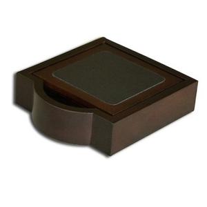 Ensemble de sous-verres de luxe en cuir véritable de qualité supérieure pour boisson de 4 pièces avec support - Product Image 1