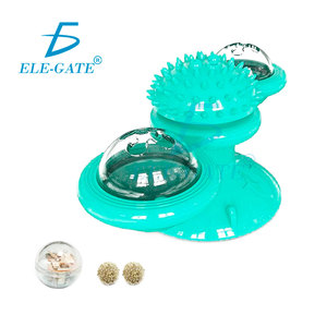 Giocattoli Ecologici per Gatti, Stile Cartone Animato, Torre Rotante con Palla di Piume in PC, Funzione Pulizia Denti per Animali Domestici - Product Image 4