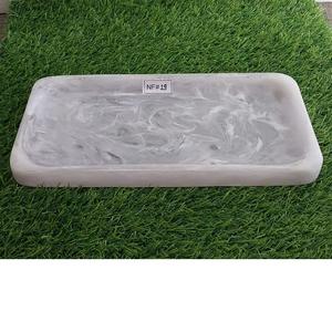 Vente chaude Nouveau Résine Chocolat Plateaux De Service Rectangle Unique Tourbillon Dates Plateau Conception Fruits Secs Plateau De Service Pour Le Salon - Product Image 5