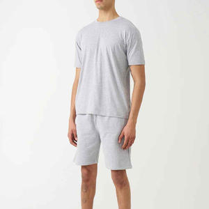 Camiseta ligera y suave con cuello redondo y logotipo personalizado, conjunto corto, Camiseta de cuello redondo de corte regular, 100% algodón - Product Image 2