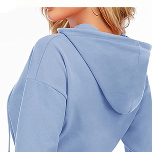 Sudadera con capucha corta, estilo casual, holgada, de invierno, de tejido polar suave, con capucha ajustable. - Product Image 6