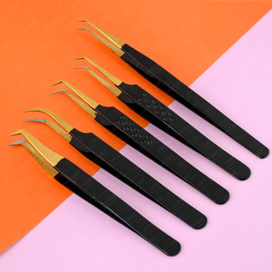 Pinzas de Alta Calidad con Punta de Fibra para Extensión de Pestañas, Aplicación de Pestañas de Volumen, Ligeras y Rectas para Aislamiento - Product Image 1