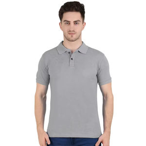 Camiseta Casual de Cuello Redondo para Hombre, Tejido de Rizo, Diseño Liso, Transpirable y Ecológica, Antiarrugas y Antibolitas - Product Image 1