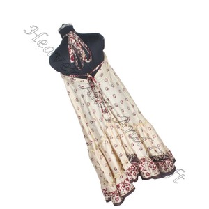 Vintage 2025 vêtements pour femmes indien Vintage soie Sari Boho bohème robe d'été dames élégant dîner robe sans manches robe de soirée - Product Image 6