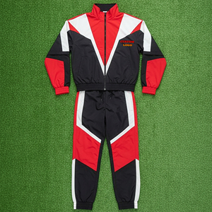 Conjunto de Chaqueta y Pantalones de 2 Piezas con Cuello Redondo y Cremallera, Hecho a Medida con Logotipo Personalizado, Chándal de Algodón para Hombre para Invierno - Product Image 1