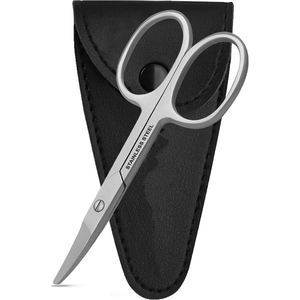 Tijeras de manicura de calidad alemana de punta fina de acero inoxidable para mujer, hoja recta, herramienta de cuidado de belleza para cutículas y pestañas de uñas - Product Image 1