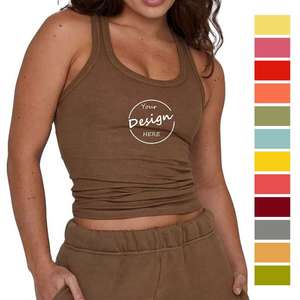 Haute qualité en gros mode décontracté course sport luxe tricoté court 95% coton 5% Spandex respirant rose broderie - Product Image 1