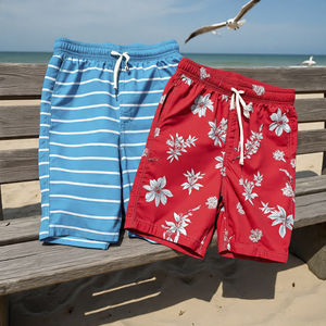 กางเกงว่ายน้ำแห้งเร็วสำหรับผู้ชายกางเกงขาสั้นชายหาดแบบสั่งทำสำหรับฤดูร้อนพร้อมกระเป๋าคาดเอวยางยืดสำหรับกีฬาทางน้ำ - Product Image 5