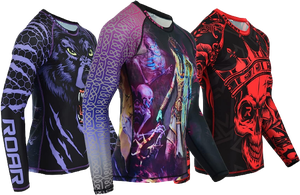 เสื้อรัดกล้ามเนื้อสำหรับบราซิลเลียนยิวยิตสู (BJJ) ป้องกันรังสียูวี 50+ เป็นมิตรกับสิ่งแวดล้อม แห้งเร็ว ลายพิมพ์แบบซับลิเมชั่น ออกแบบเองได้ แขนยาว / ขายส่ง - Product Image 4