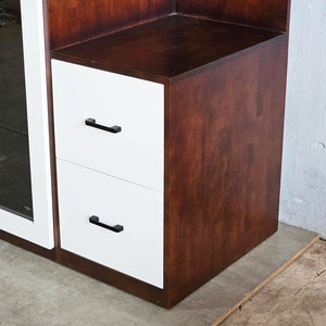 Moderno Armario Independiente de Madera de Caucho con Puertas de Vidrio 200x55x200cm Muebles para el Hogar TQA68049 - Product Image 5