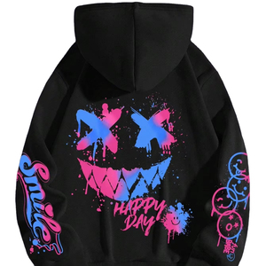 Nouveauté, sweat à capuche en tricot d'hiver pour femme, de haute qualité, tendance, avec cordon de serrage et fermeture éclair, basique, en coton mélangé - Product Image 2