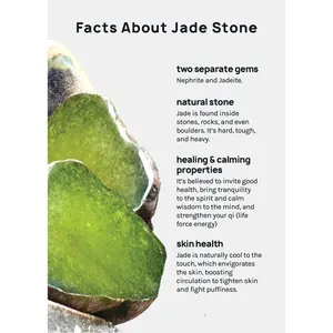 Herramienta de Masaje Facial Gua Sha de Piedra de Jade A3shop A+ con Rodillo de Cuarzo Rosa para Aplicación en Cuerpo y Cuello - Product Image 6