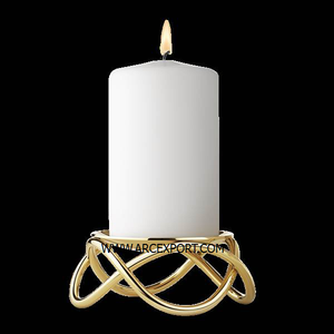 Fantaisie luxe métal forme ronde martelé conception meilleure qualité conception élégant pilier Unique bougeoir au prix le plus bas - Product Image 2