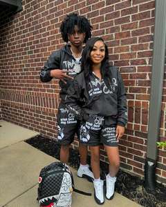 Custom Summer <b>Tracksuit</b> Streetwear Embroidery Sweatshirt Windbreaker Nylon Pants Shorts Set Men Sweatsuit - Product Image 2