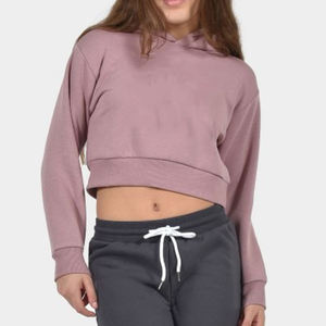 Sudadera con Capucha Corta Ligera Bordada Personalizada Premium para Mujer, Ropa de Calle, Moda Casual, Sudadera de Algodón para Mujer - Product Image 2