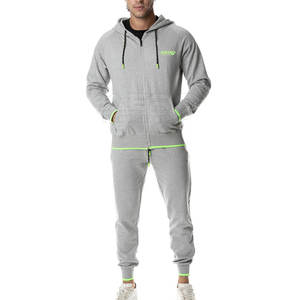 ชุดวอร์มผู้ชายสำหรับฤดูหนาว ขายส่ง ผ้าฝ้าย 100% ไซส์ใหญ่ ดีไซน์เรียบหรู ระบายอากาศได้ดี น้ำหนักเบา มีฮู้ด รับสกรีนโลโก้ - Product Image 1