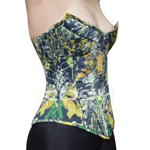 Corset à armatures inspiré de la nature, coupe cintrée, motif jungle numérique, pour le modelage de la taille - Product Image 4