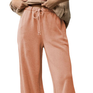 Pantalons de yoga évasés pour femmes en stock, pantalon évasé à taille haute avec fronces, pantalon évasé pour femmes, logo personnalisé, pantalon avec poches intérieures - Product Image 6