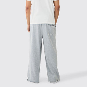 Pantalones casuales para hombre, ropa de calle, pantalones de corte recto, pantalones lavados con ácido de peso pesado para hombre, pantalones holgados elegantes lavados personalizados para hombre - Product Image 3