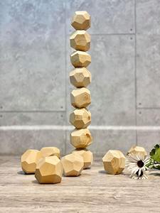 Preschool Stacking <b>Building</b> Toy <b>Blocks</b> Sets Game Balancing <b>Blocks</b> <b>Wooden</b> Balance Stones Stacking Rocks - Product Image 3